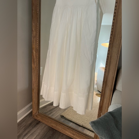 MON WHITE SCOOP NECK MIDI DRESS New size 4 - Picture 3 of 8